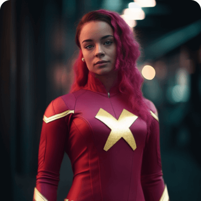 Superhero gold cross